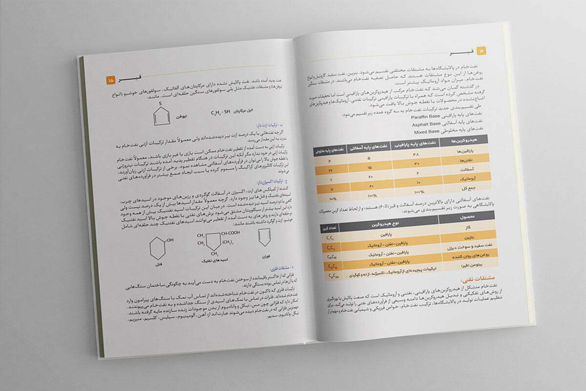 طراحی و صفحه آرایی کتاب قیر